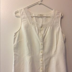 J Jill, Linen Sleeveless, Blouse.  Size L